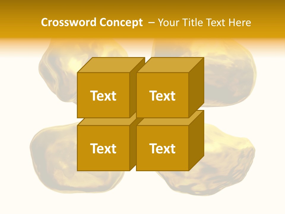 Steady Gold Cover Coin Metal PowerPoint Template