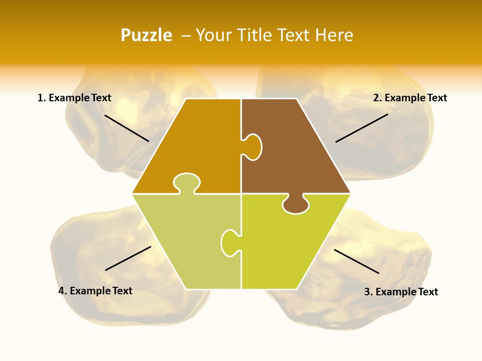 Steady Gold Cover Coin Metal PowerPoint Template