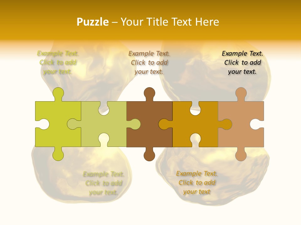 Steady Gold Cover Coin Metal PowerPoint Template