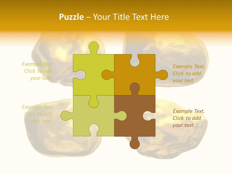 Steady Gold Cover Coin Metal PowerPoint Template