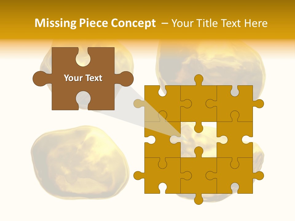 Steady Gold Cover Coin Metal PowerPoint Template