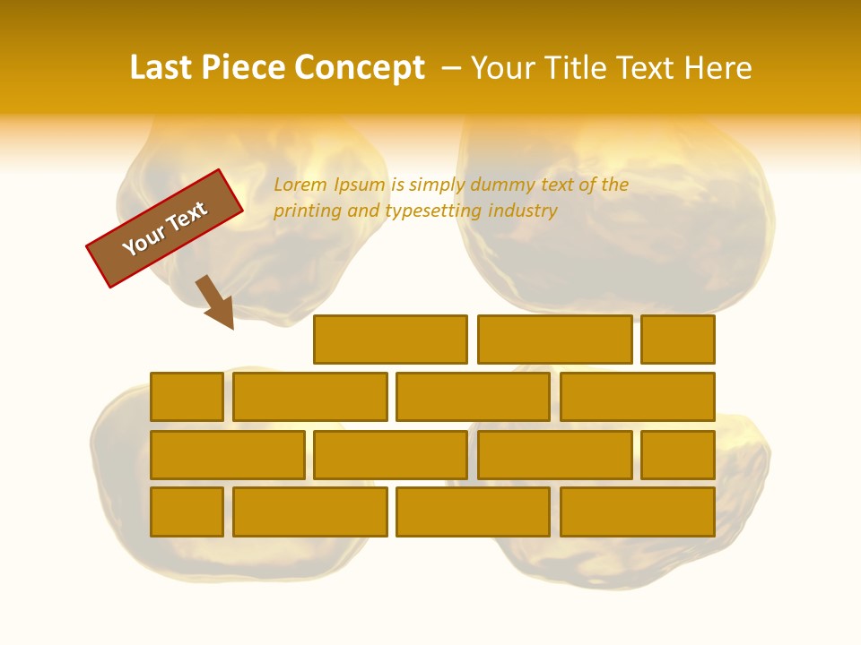 Steady Gold Cover Coin Metal PowerPoint Template