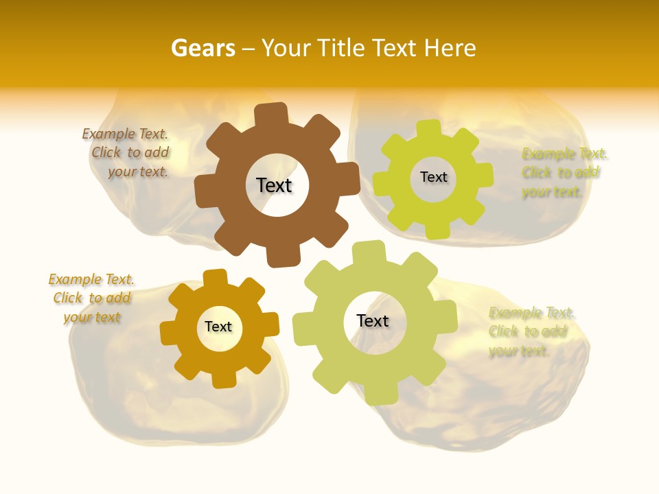 Steady Gold Cover Coin Metal PowerPoint Template