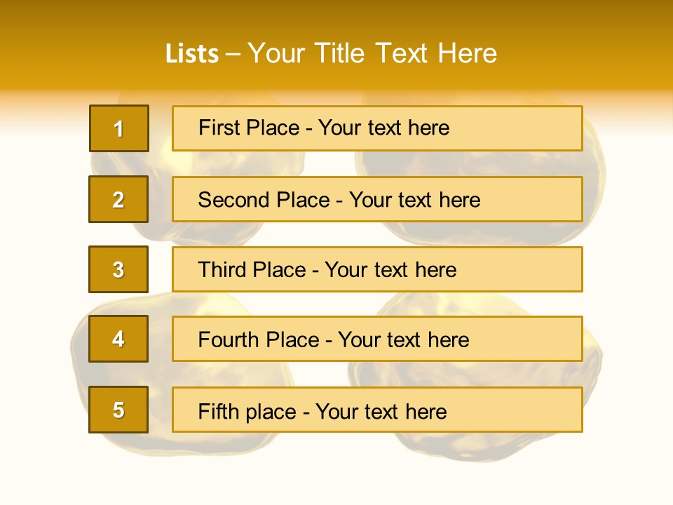 Steady Gold Cover Coin Metal PowerPoint Template