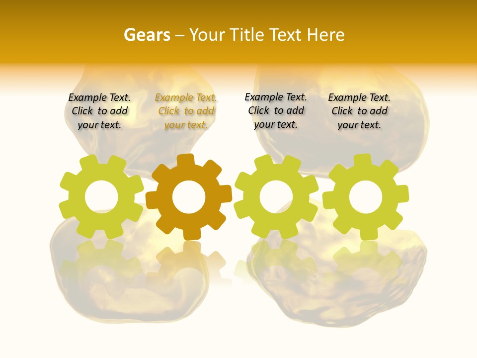 Steady Gold Cover Coin Metal PowerPoint Template