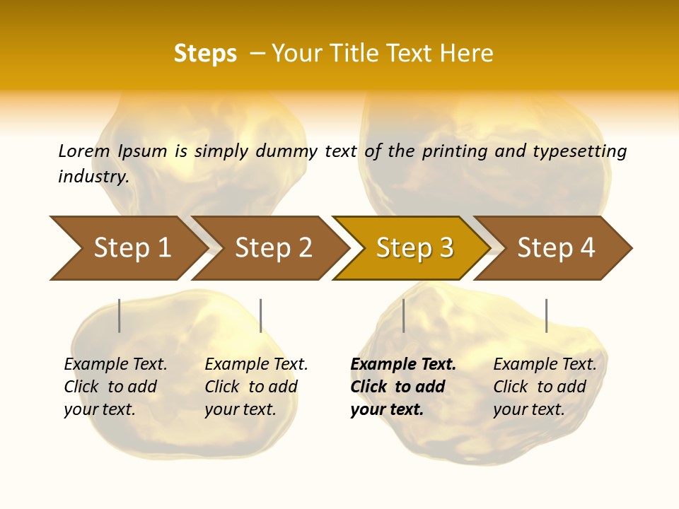 Steady Gold Cover Coin Metal PowerPoint Template