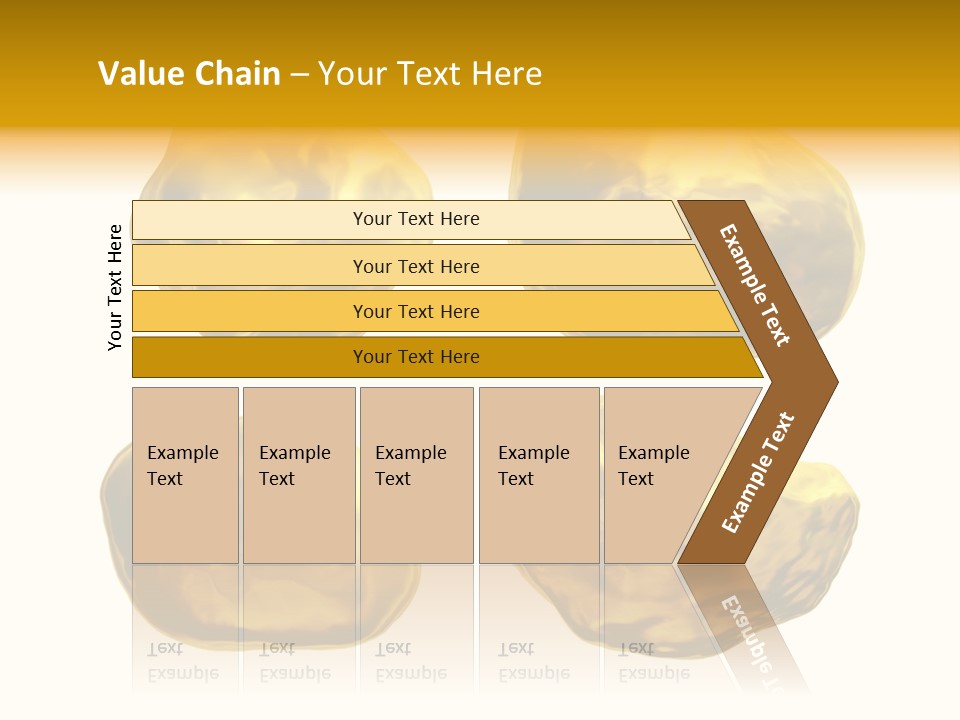 Steady Gold Cover Coin Metal PowerPoint Template