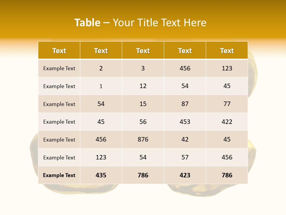 Steady Gold Cover Coin Metal PowerPoint Template