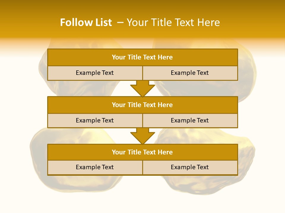 Steady Gold Cover Coin Metal PowerPoint Template