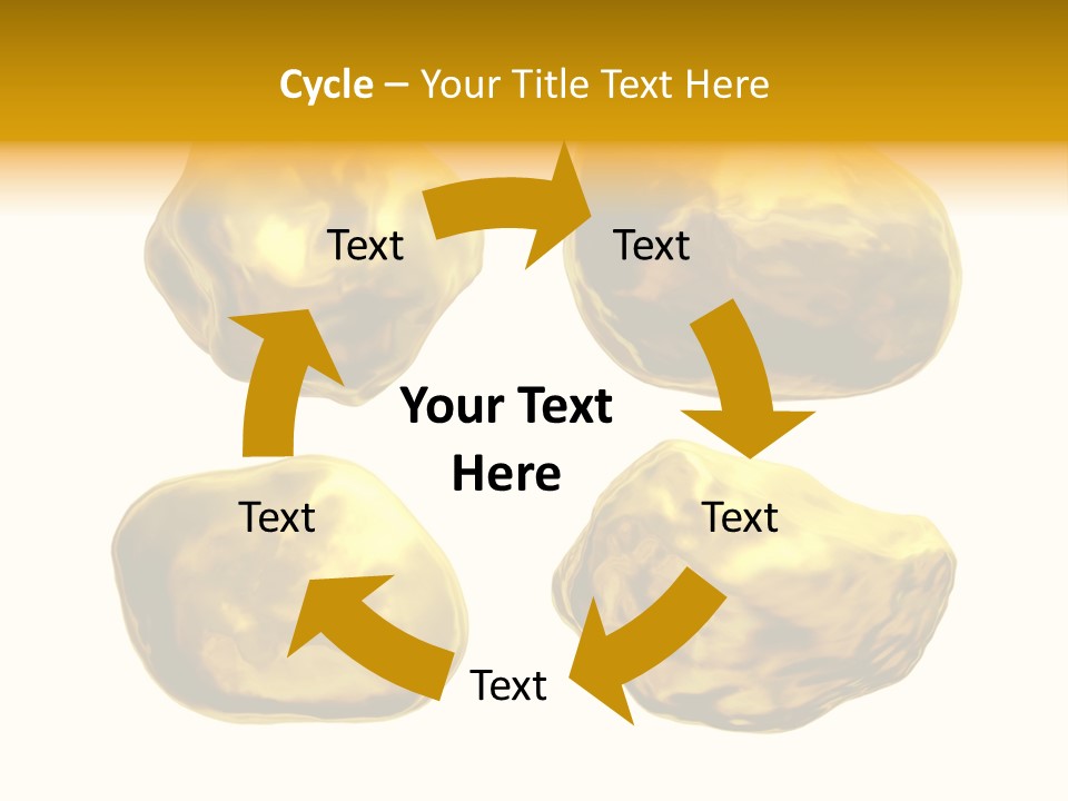 Steady Gold Cover Coin Metal PowerPoint Template