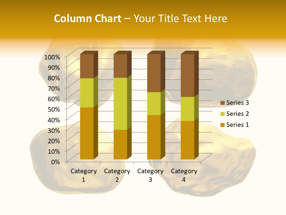 Steady Gold Cover Coin Metal PowerPoint Template