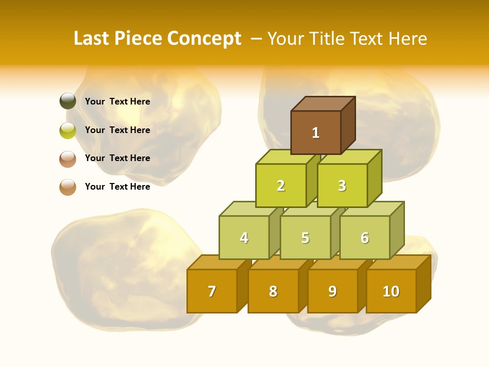 Steady Gold Cover Coin Metal PowerPoint Template