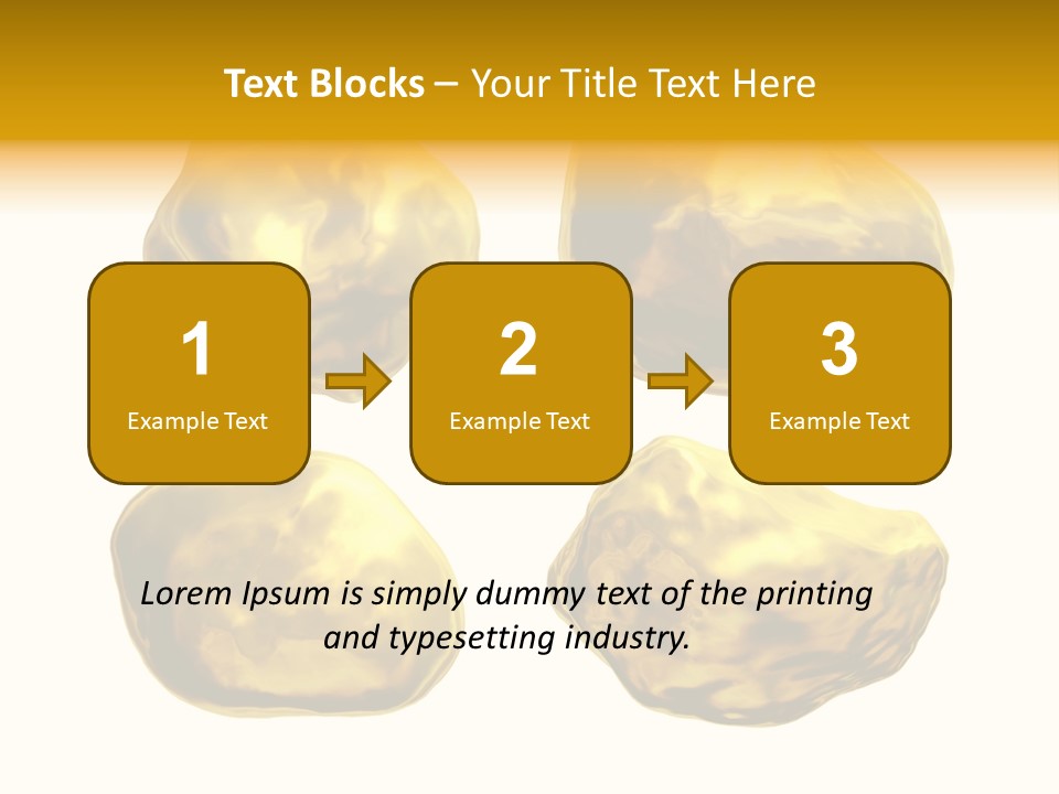 Steady Gold Cover Coin Metal PowerPoint Template