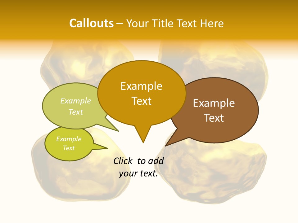 Steady Gold Cover Coin Metal PowerPoint Template