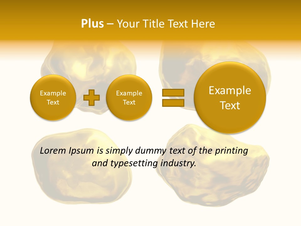 Steady Gold Cover Coin Metal PowerPoint Template