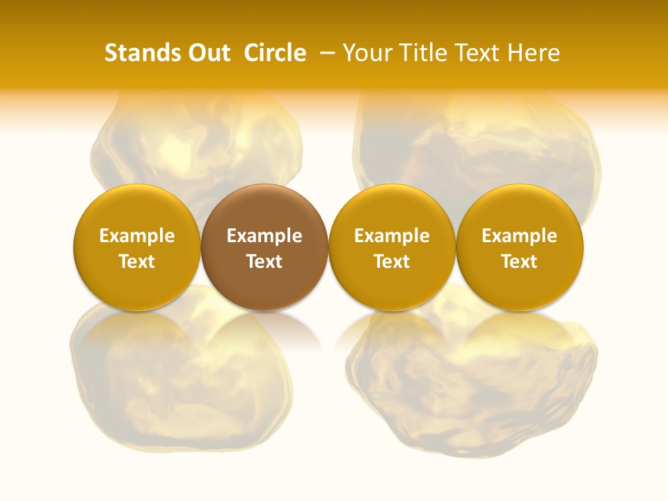 Steady Gold Cover Coin Metal PowerPoint Template