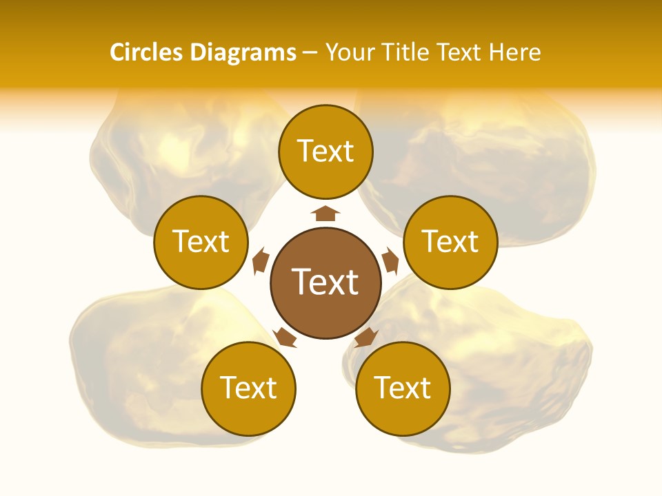 Steady Gold Cover Coin Metal PowerPoint Template