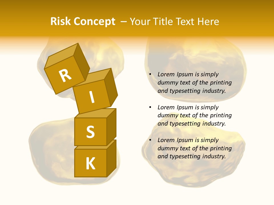 Steady Gold Cover Coin Metal PowerPoint Template