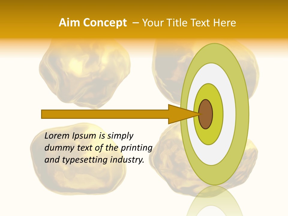 Steady Gold Cover Coin Metal PowerPoint Template