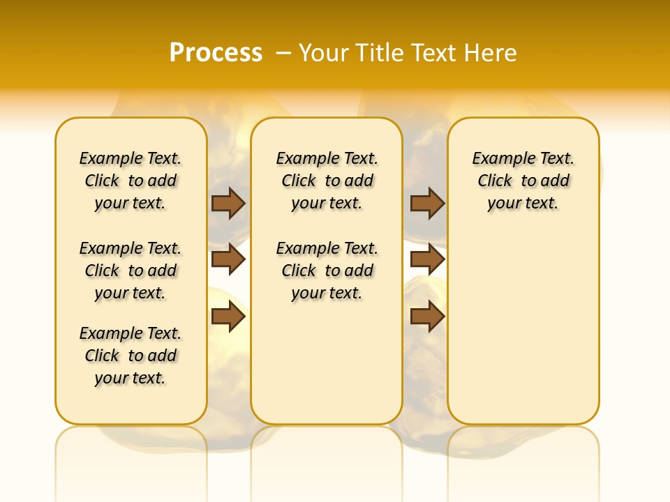 Steady Gold Cover Coin Metal PowerPoint Template