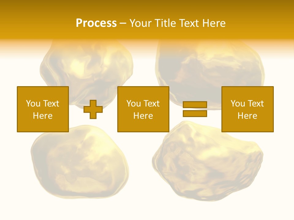Steady Gold Cover Coin Metal PowerPoint Template