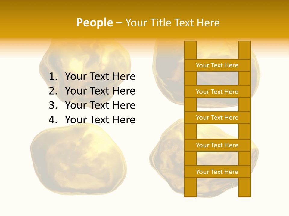 Steady Gold Cover Coin Metal PowerPoint Template