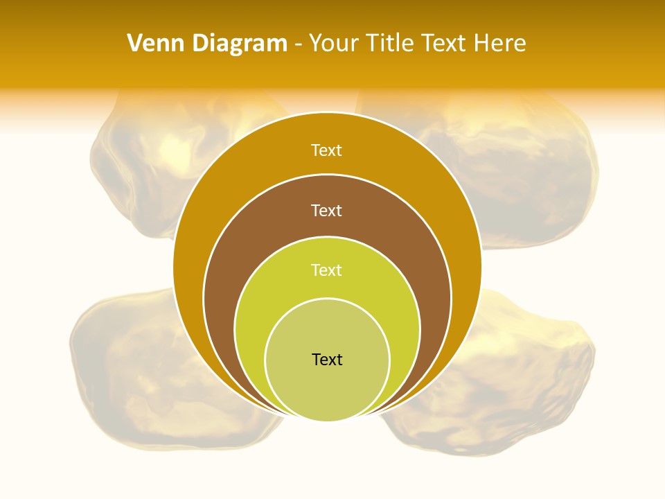 Steady Gold Cover Coin Metal PowerPoint Template