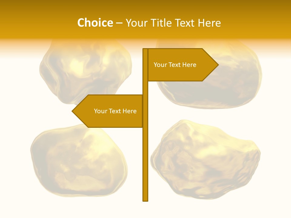 Steady Gold Cover Coin Metal PowerPoint Template