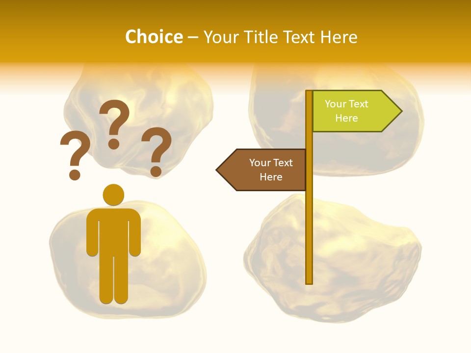 Steady Gold Cover Coin Metal PowerPoint Template