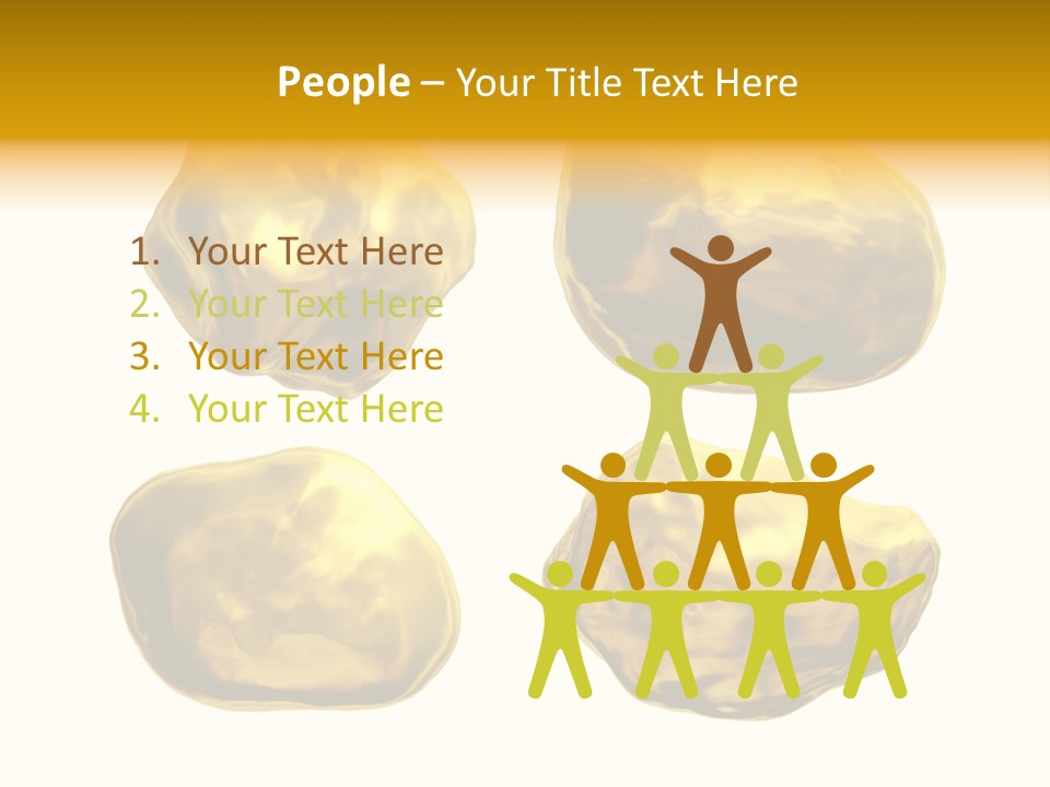 Steady Gold Cover Coin Metal PowerPoint Template