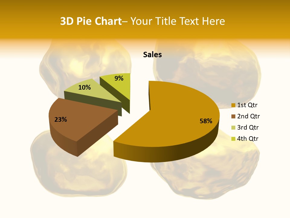 Steady Gold Cover Coin Metal PowerPoint Template