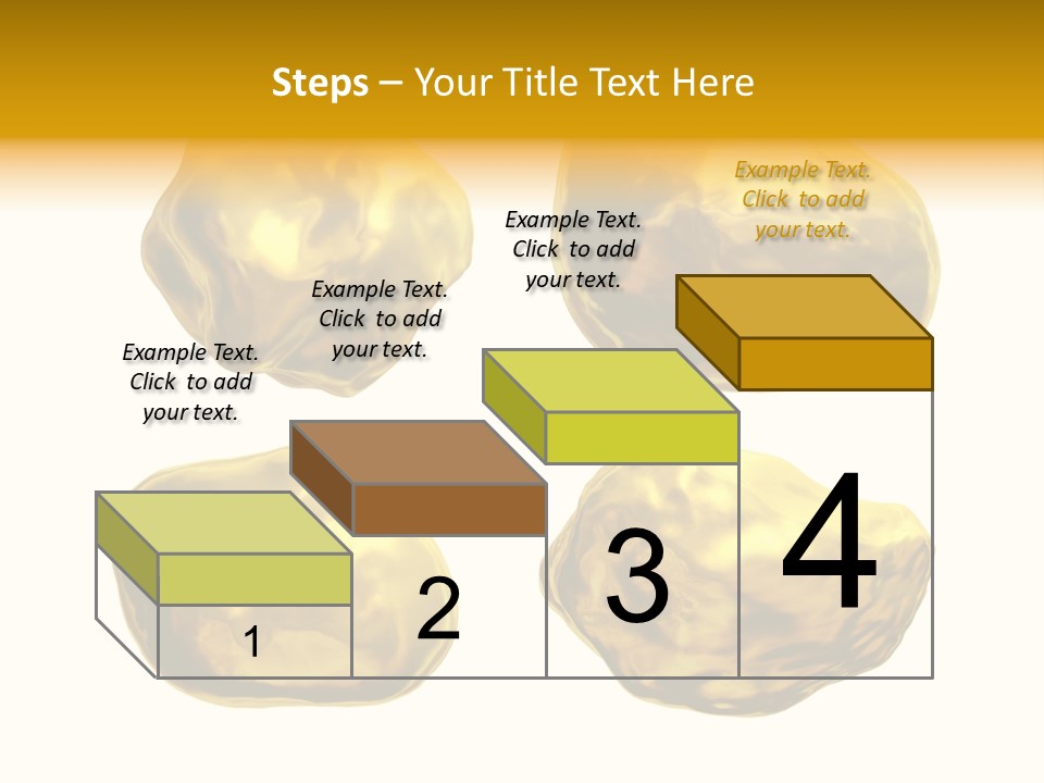 Steady Gold Cover Coin Metal PowerPoint Template