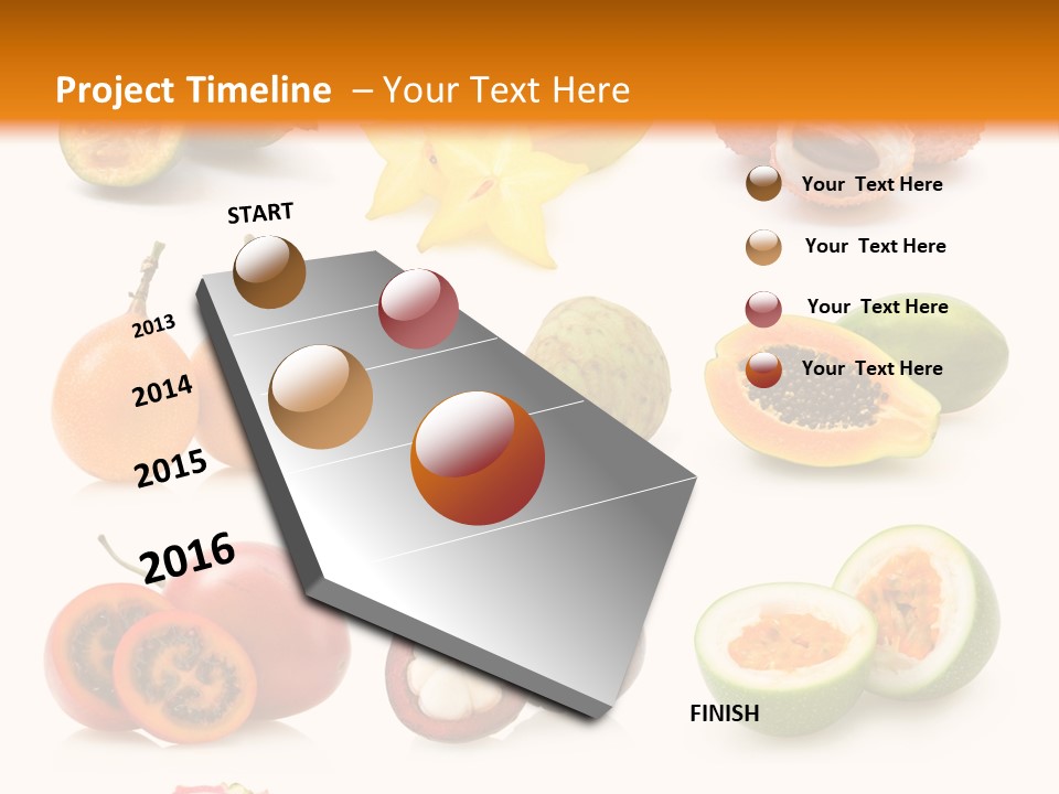 Coconut Ingredient Feijoa PowerPoint Template