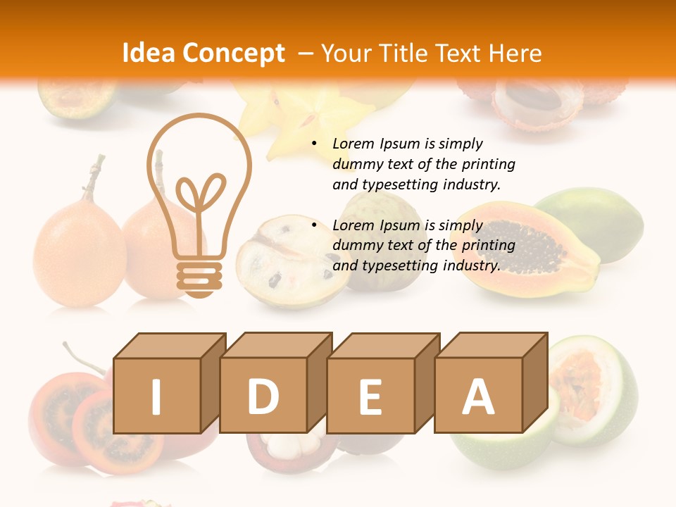 Coconut Ingredient Feijoa PowerPoint Template