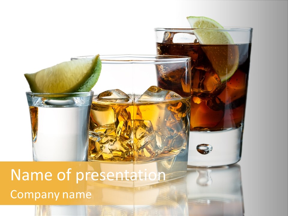 Cuba Libre Yellow Tequila PowerPoint Template