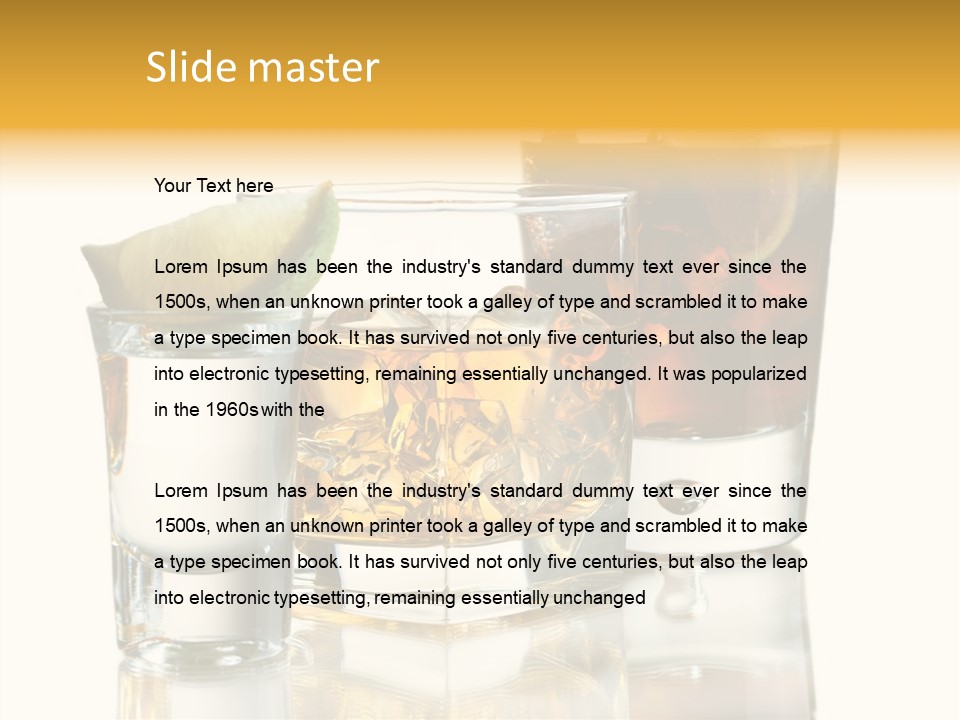 Cuba Libre Yellow Tequila PowerPoint Template