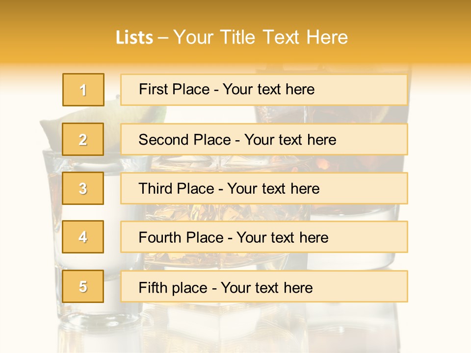 Cuba Libre Yellow Tequila PowerPoint Template