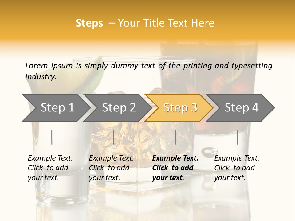 Cuba Libre Yellow Tequila PowerPoint Template