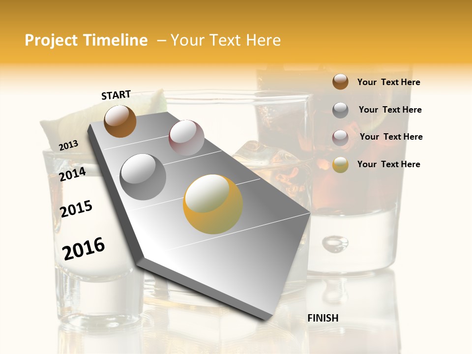 Cuba Libre Yellow Tequila PowerPoint Template