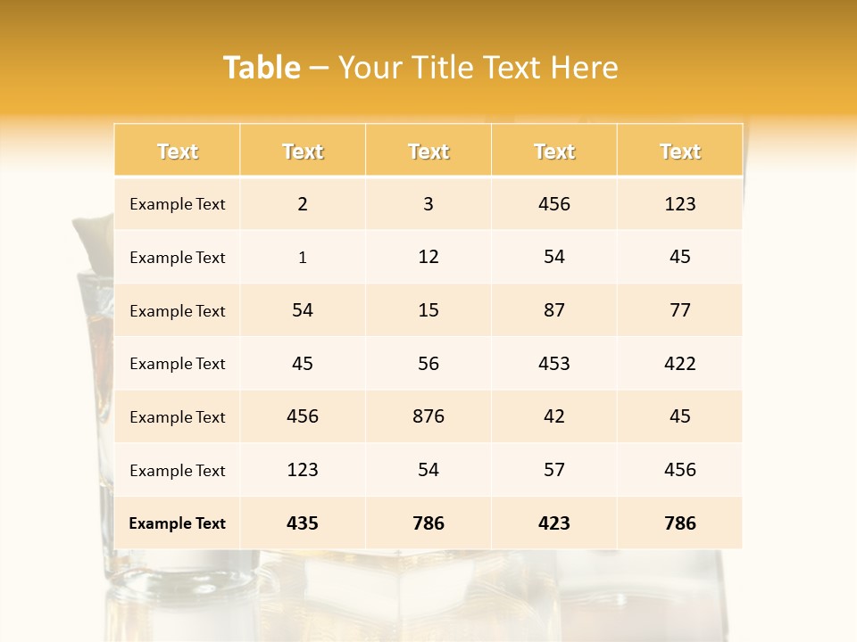 Cuba Libre Yellow Tequila PowerPoint Template