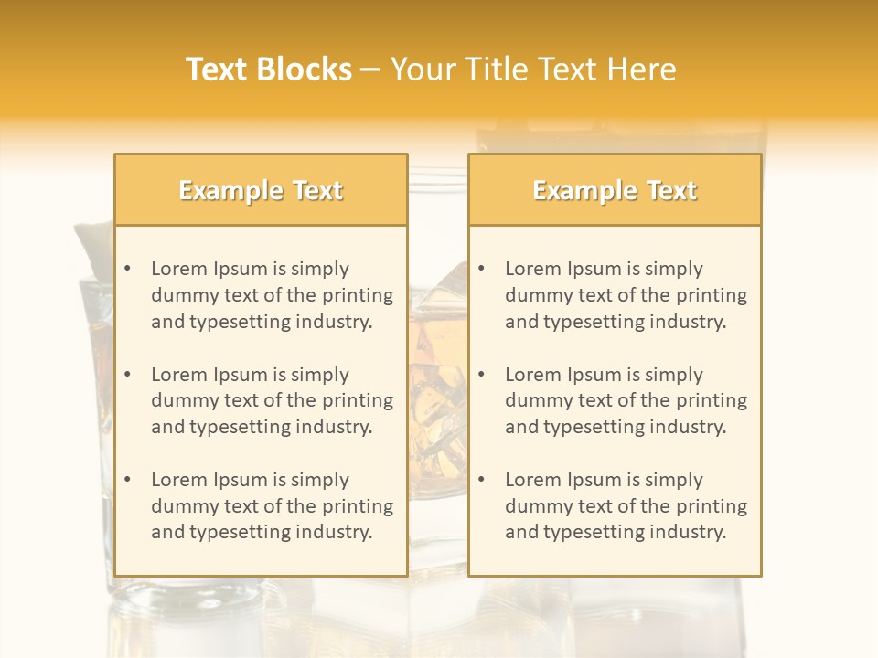 Cuba Libre Yellow Tequila PowerPoint Template