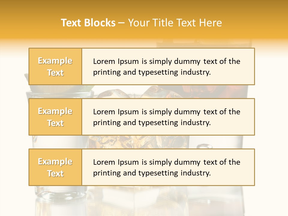 Cuba Libre Yellow Tequila PowerPoint Template