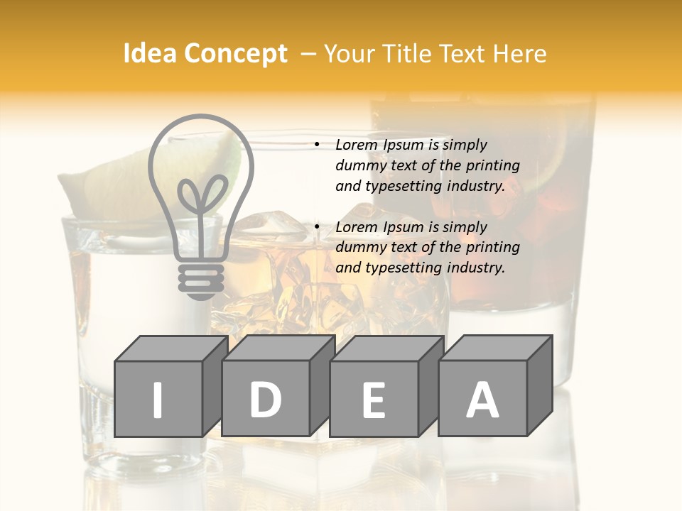 Cuba Libre Yellow Tequila PowerPoint Template