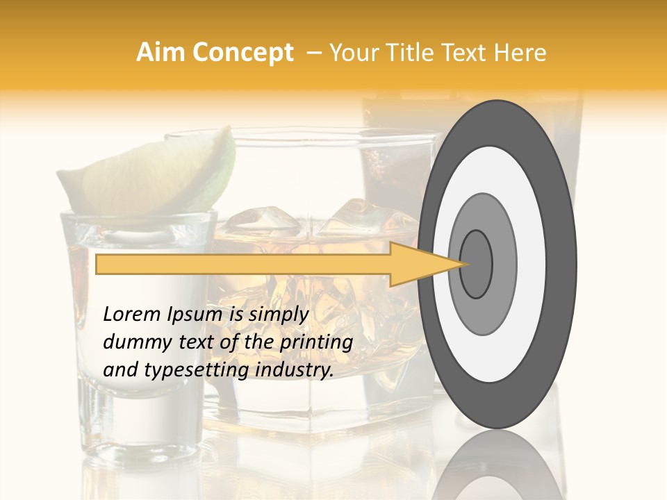 Cuba Libre Yellow Tequila PowerPoint Template