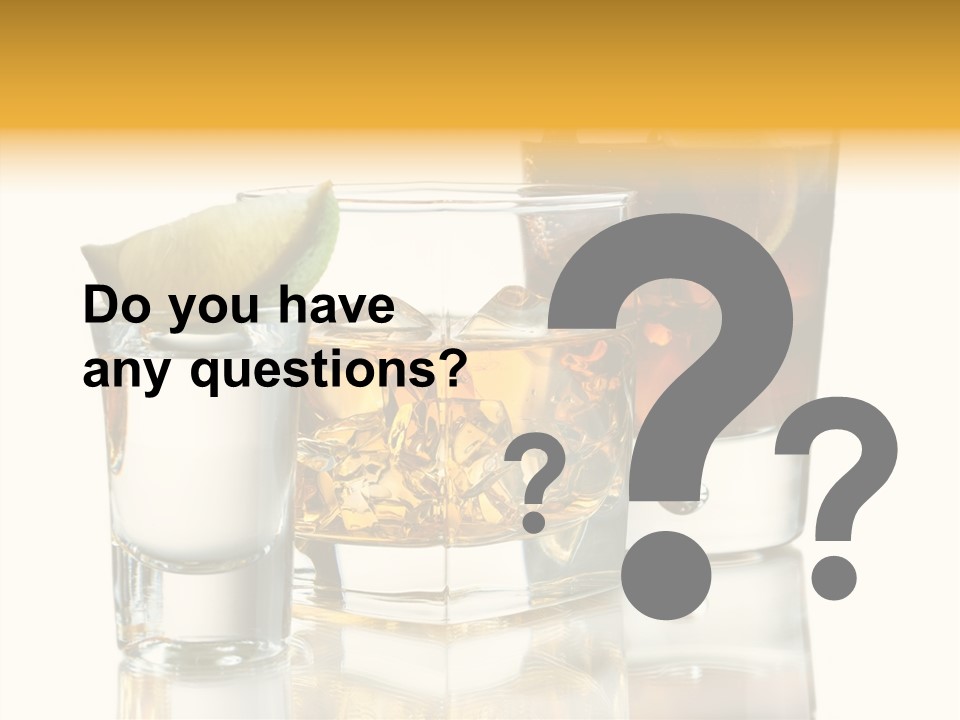 Cuba Libre Yellow Tequila PowerPoint Template