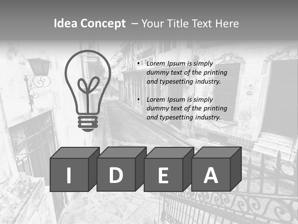 House Typical Damaged PowerPoint Template