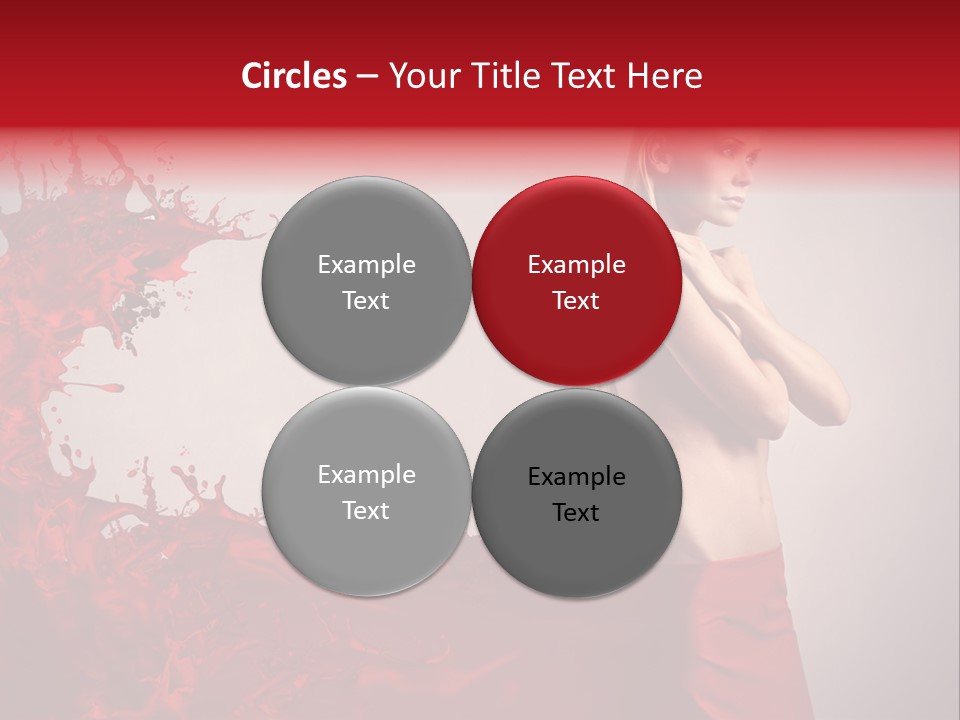 Female Water Blonde PowerPoint Template