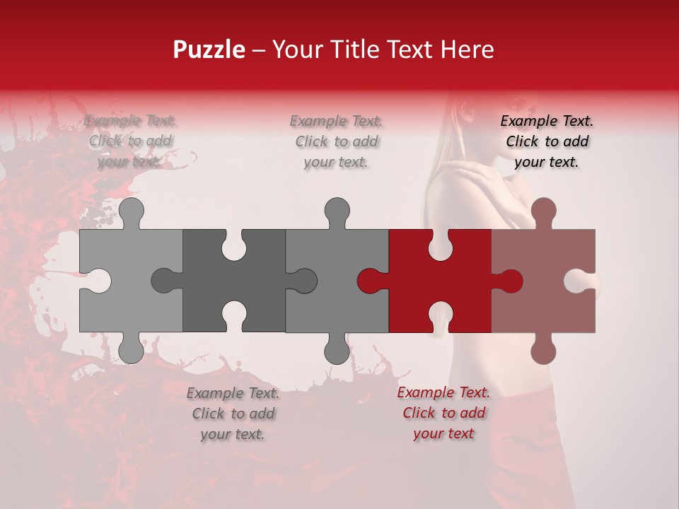 Female Water Blonde PowerPoint Template