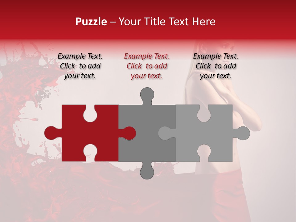 Female Water Blonde PowerPoint Template