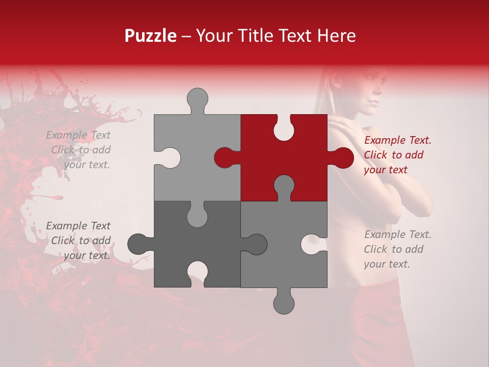 Female Water Blonde PowerPoint Template